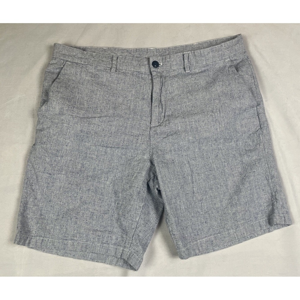 Calvin Klein Blue Lightweight 38 Beach Chino Light Blue Linen Cotton mix  Shorts